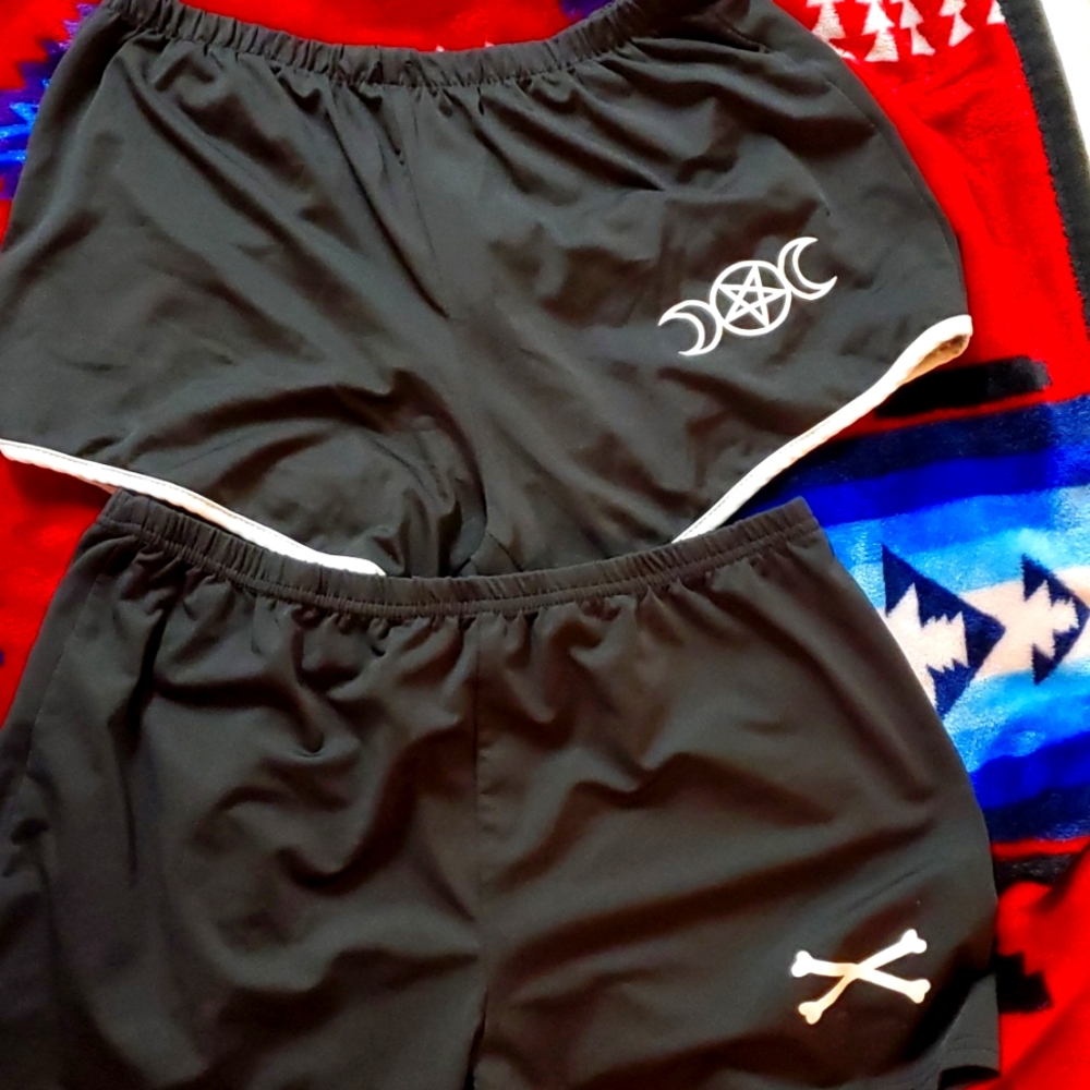 2 pairs black booty shorts